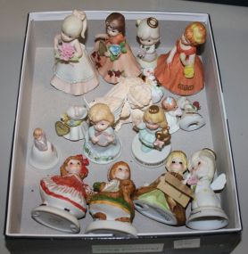 Group of Bisque Hand Painted Figurines
