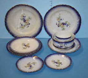 Eleven Pieces of Hand Painted Saxony China