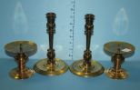 Group of 4 Brass Candlesticks