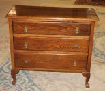 Three Drawer Oak Chest