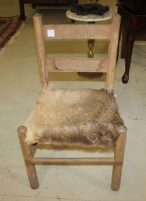 Primitive Deer Hide Chair