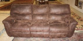 Brown Suede Sofa
