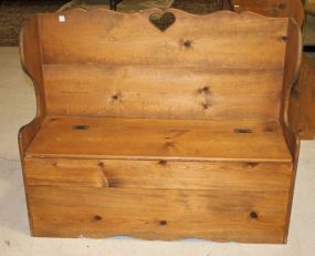 Primitive Style Pine Settee