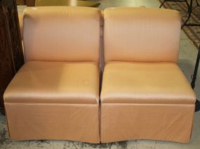 Pair Upholstered Bedroom Chairs