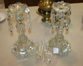 Pair Glass Candlesticks