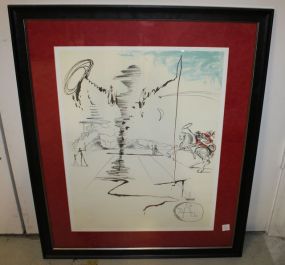 Lithograph of Spinning Moon signed