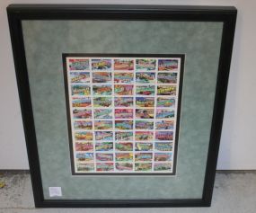 Framed and Matted Collection of 37 cent State Stamps