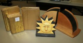 Two Sets of Bookends and Sun Napkin Holder