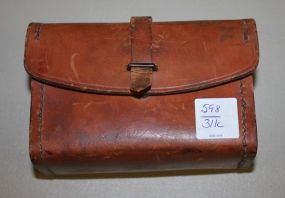 Vintage World War II Era 1943 Leather Bullet Shell Case Box
