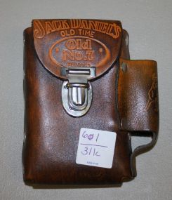Vintage Jack Daniels Old Number 7 Leather Cigarette Case Belt loop, lighter slot, 4