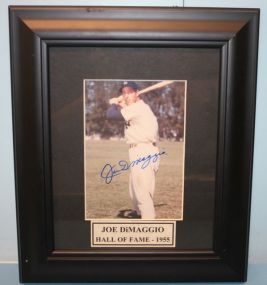 Joe DiMaggio Autograph Photograph Myst-O-Graph, Certificate of Authenticity, 11