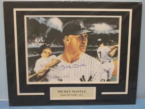 Mickey Mantle Autograph Photograph Myst-O-Graph, Certificate of Authenticity, 16