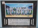 500 Home Run Club Autographs Hank Aaron-755/ Willie Mays-660/ Frank Robinson-586/ Harmon Killebrew-573/ Reggie Jackson-563/ Mike Schmidt-548/ Mickey Mantle-536/ Ted Williams-521/ Willie McCovey-521/ Eddie Mathews-512/ Ernie Banks-512. Serial: A2