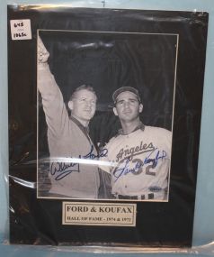 Whitey Ford & Sandy Koufax Autograph Photograph Autographed Legends, Serial: A22339, 10
