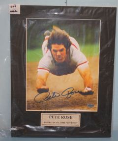 Pete Rose Autograph Photograph Autograph Legends LLC. Certificate of Authenticity, Serial: A222313. 10