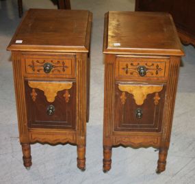 Pair of Walnut Depression Two Drawer Nightstands Matches lot 657, 658, and 659, 28
