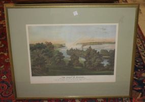 The Falls of Niagara Framed Print Engraved by C. Hunt 1857, 36