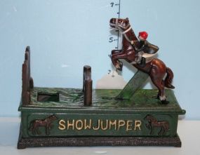 Reproduction Cast Iron Show Jumper Mechanical Bank