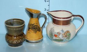 Grays Pottery English Pitcher, Small Pottery Vase, 
