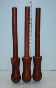 Three Old Teakwood Dowels/Pins