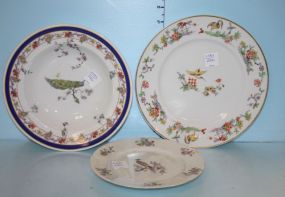 1933 Rosenthal Bowl made for Hotel Alrae, a Limoge Haviland Plate with Bird, and a B&C Limoge Plate