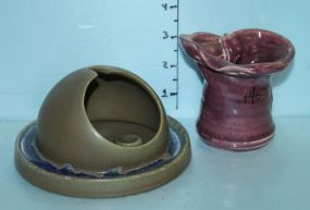 Pottery Piece Vohann of California by Chaney and a Purple Pottery Mug/Vase
