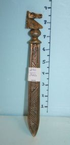 Brass Horsehead Letter Opener