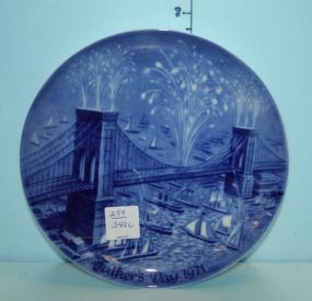 Berlin Design Genuine Blue China (Made in West Germany) 1971 Father's Day Plate