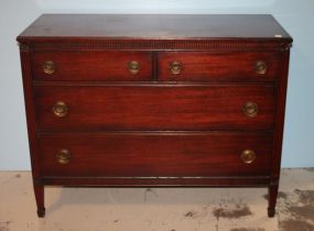 Mahogany Four Drawer Low Chest
