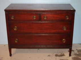 Mahogany Four Drawer Low Chest