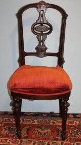 Mahogany Victorian Parlor Side Chair