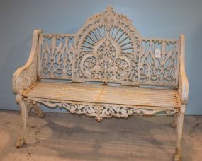 Fan Back Cast Iron Bench