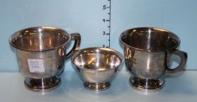 Two Belinger Silverplate Cups, Silverplated Reed & Barton Paul Revere Cup