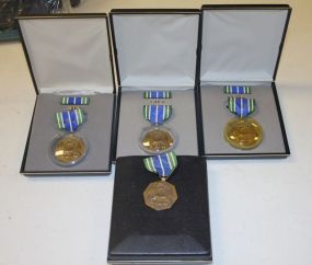 Four 1775 Medals in Cases