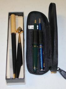 Green 10th Anniversary Turquoise Pen and a Two Piece Parker Set