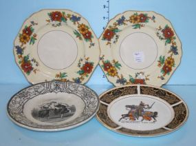 Two Maddock and Son English Plates, One L.M. Company Depose Saucer, and an Edward Prince of Wales Plate