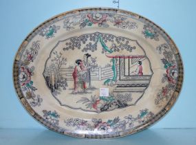 Large Chinese Decorated Ironstone Platter