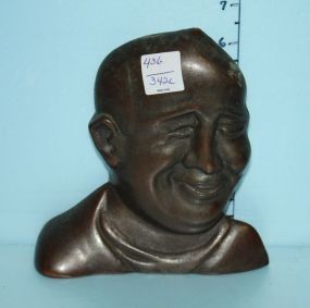 Bronze Bust Plaque