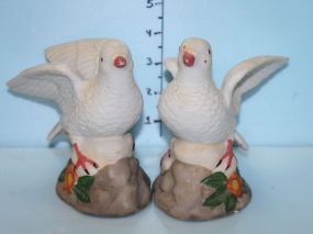 Two Porcelain Dove Figurines
