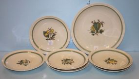 Six Royal Copenhagen Desert Plates and a Platter