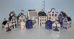 Collection of Twelve Handpainted Mini Houses