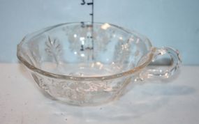 Etched Crystal Cup with One Handle