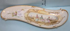 Handpainted Limoge Dresser Dish in Stand