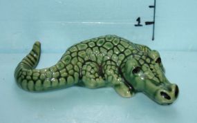 Ceramic Art Studio Green Pottery Alligator