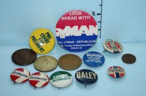 Twelve Political Buttons