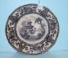 Ironstone Flow Blue Cyprus Plate