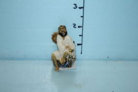 Mini Porcelain Figurine of Japanese Man