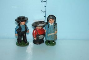Three Iron Quaker Figures