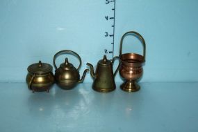 Four Miniature Brass Items