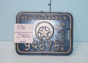 New Orleans Bicycle Tag